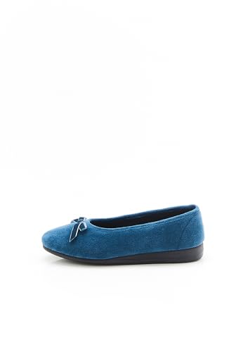 Damart Calzature Pantofole effetto velluto blu marino 36