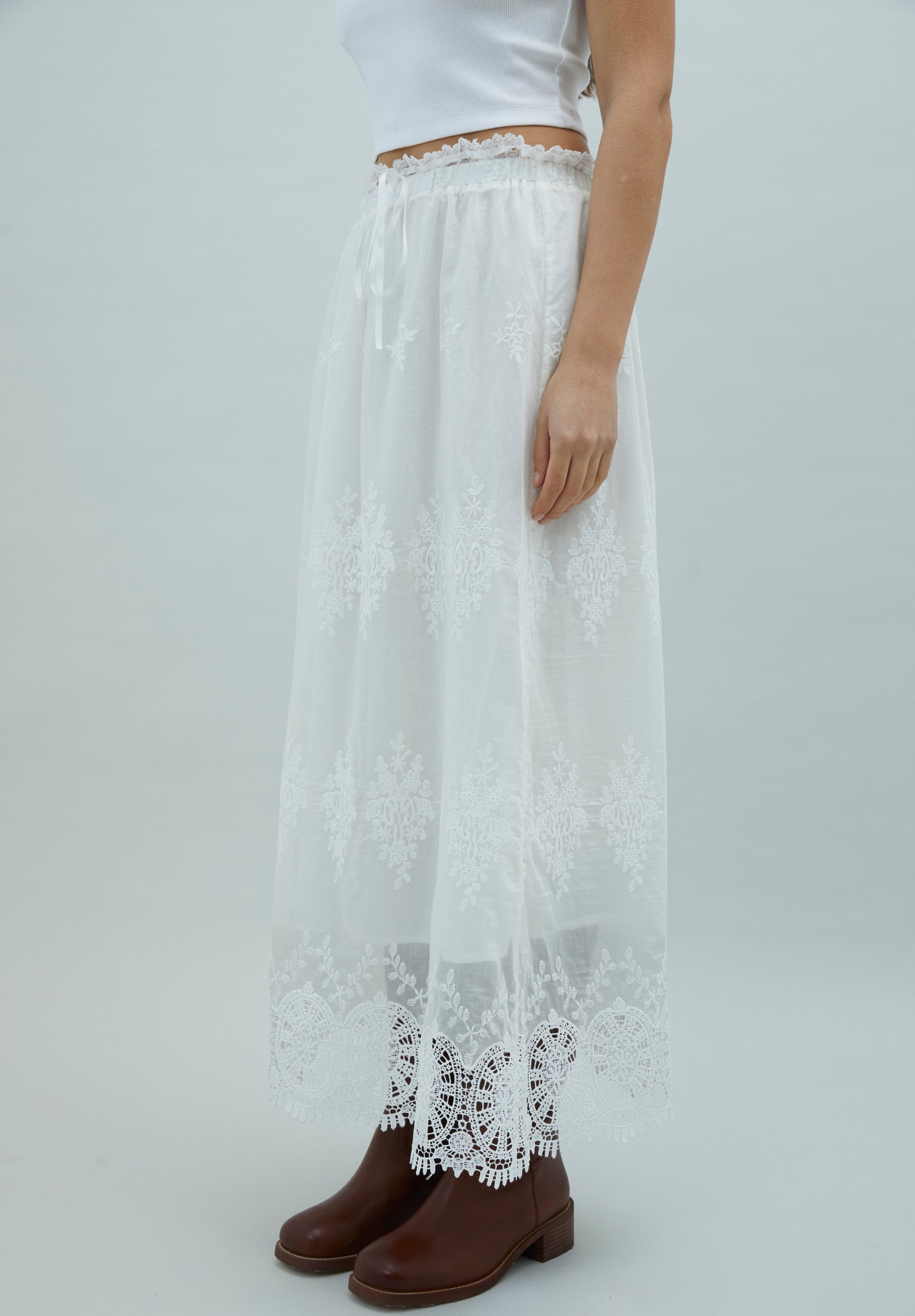 House Of Sunny Women's Skirts Blossom Skirt gonna maxi ricamata