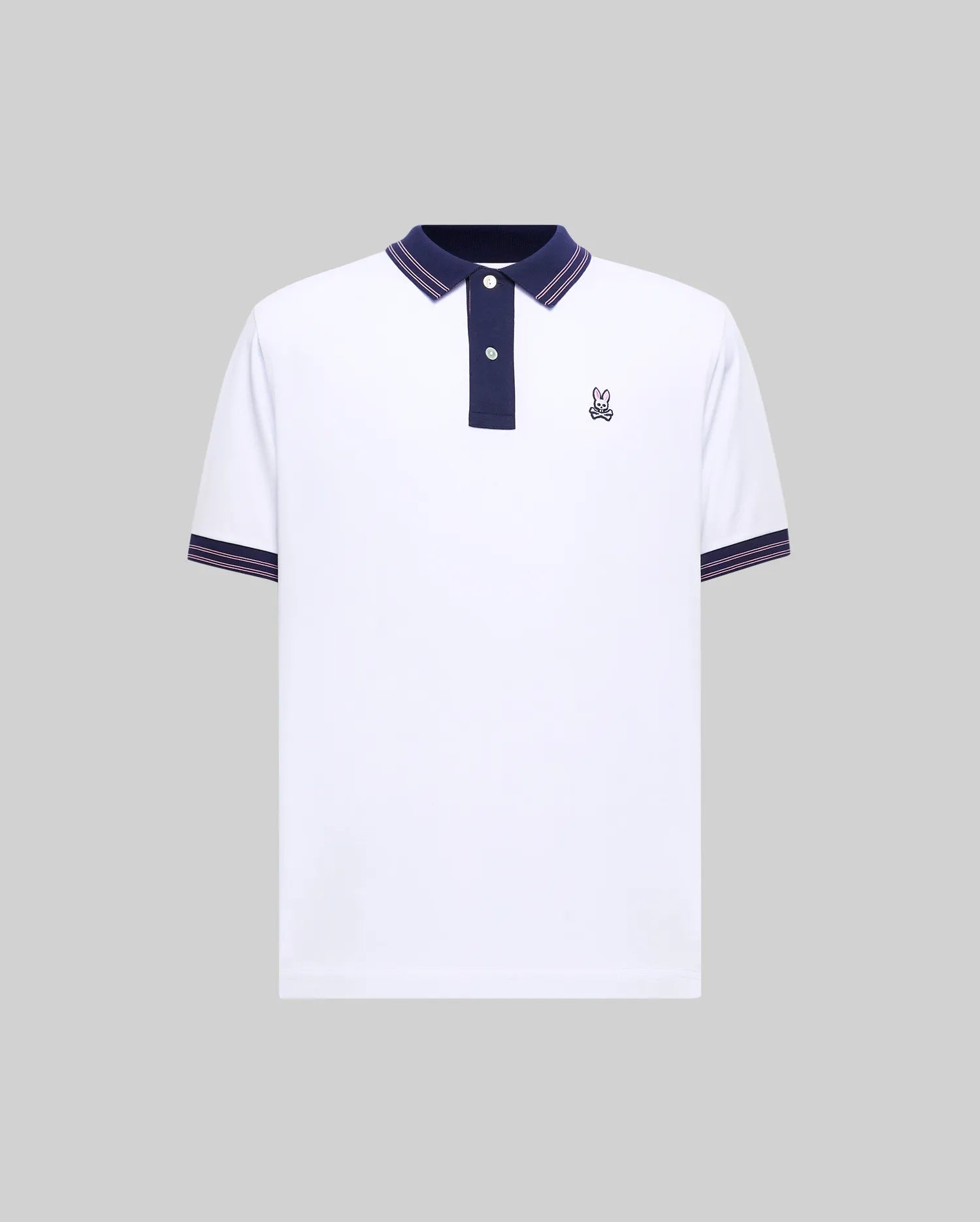 Psycho Bunny Men's Polos Kenyon Performance Pique Polo polo bianca 100 White