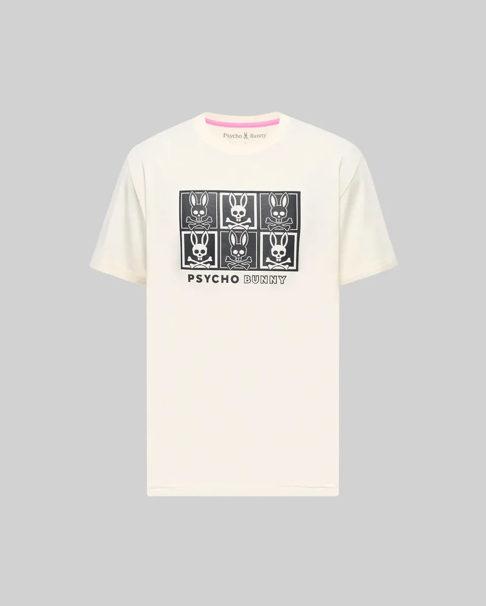 Psycho Bunny Men's Tees Keon Graphic Tee t-shirt in cotone Pima con grafica
