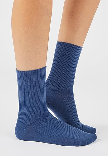 Damart Biancheria intima calze a costine 2 paia bordo comfort cotone biologico