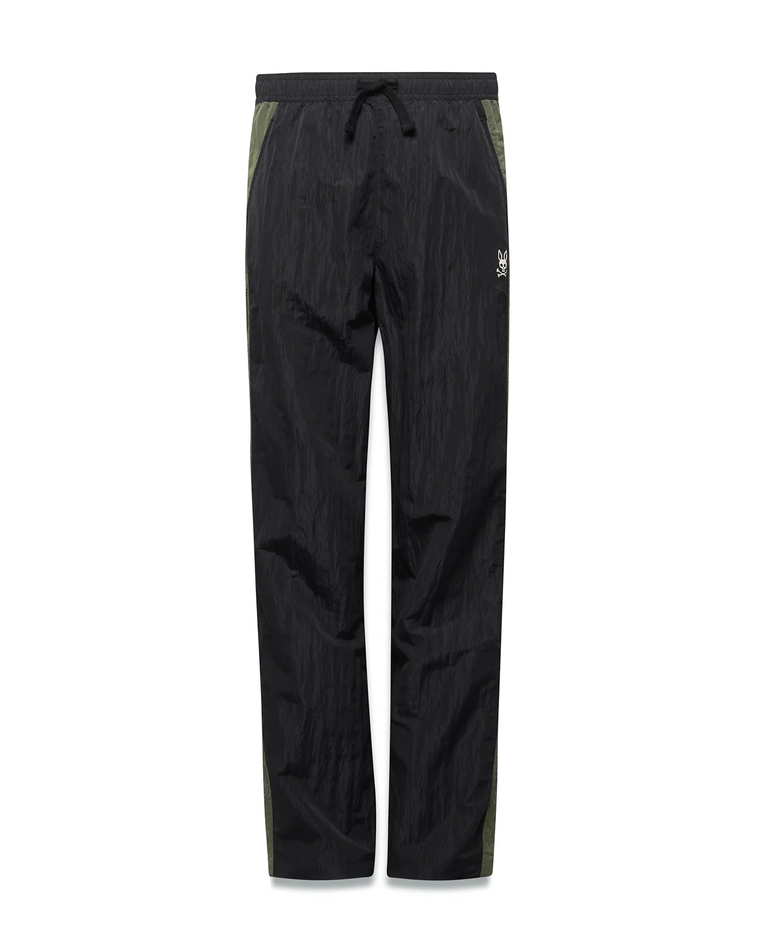 Psycho Bunny Kids Bottoms Kids Alder Nylon Colorblock pantaloni neri 2T-18/20 nylon