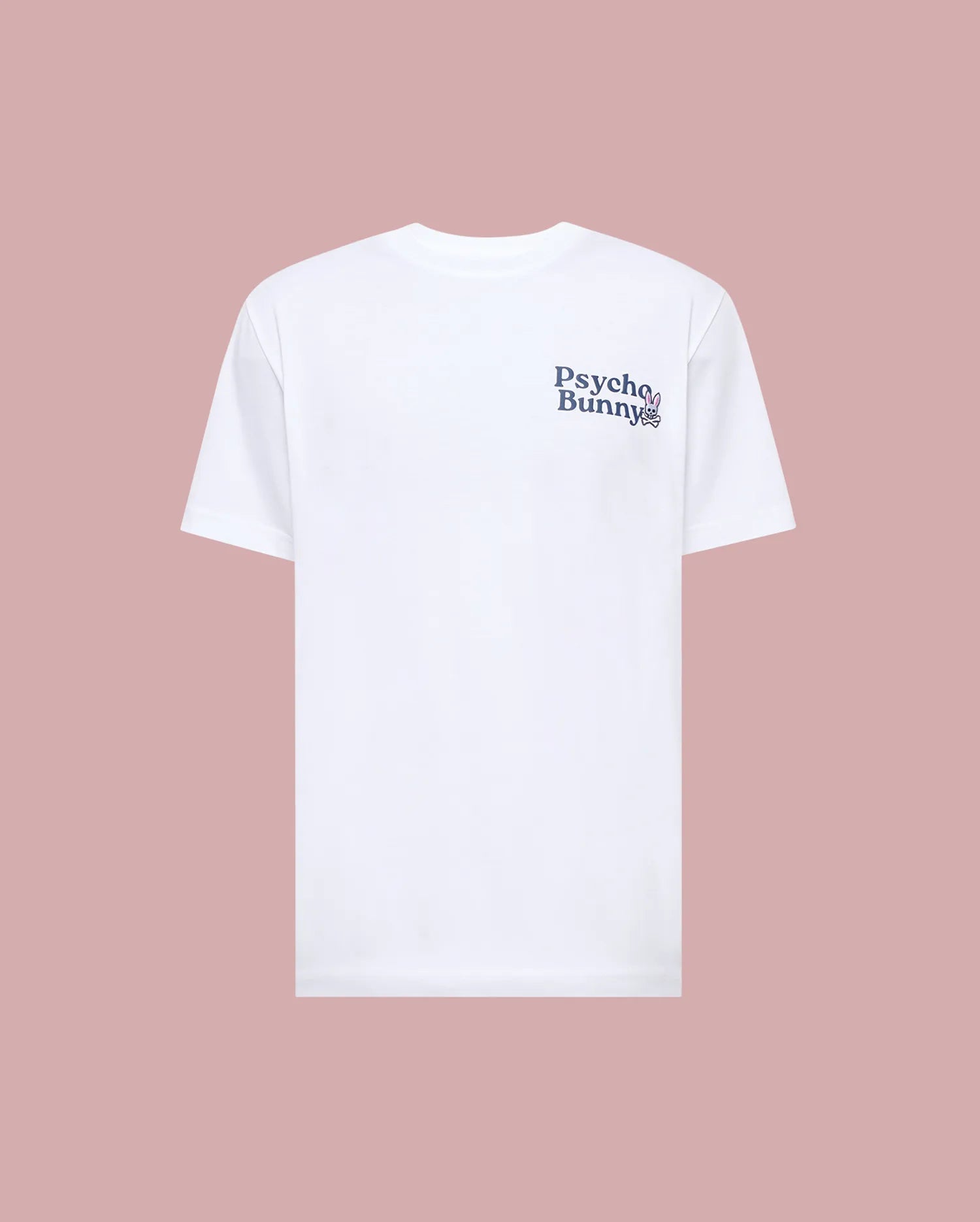 Psycho Bunny Men's Tees Archive Wordmark Graphic Tee maglietta bianca cotone Pima