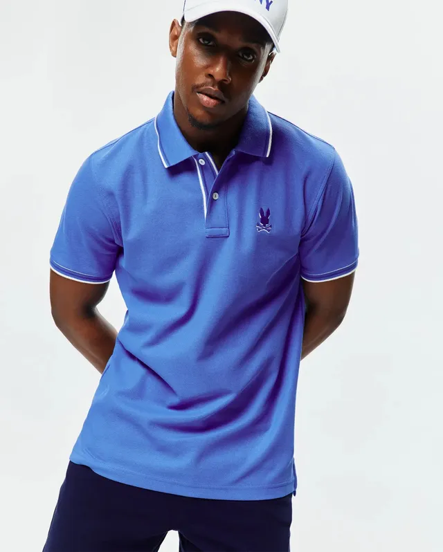Psycho Bunny Men's Polos Men's Brad Pique Polo MT0100193 polo blu