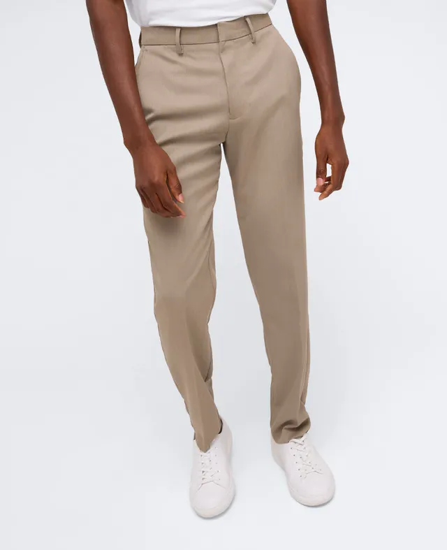 Kenneth Cole Reaction Clothing Slim-Fit Stretch Twill Dress Pant pantaloni oatmeal