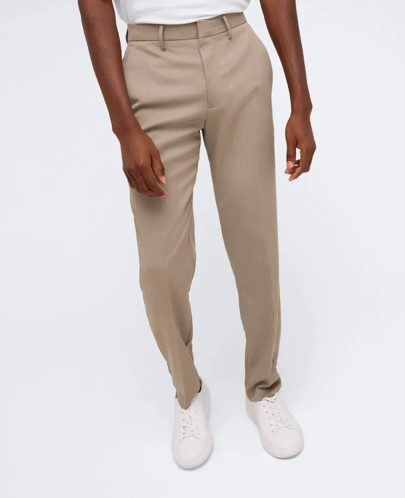 Kenneth Cole Reaction Clothing Slim-Fit Stretch Twill Dress Pant pantaloni oatmeal