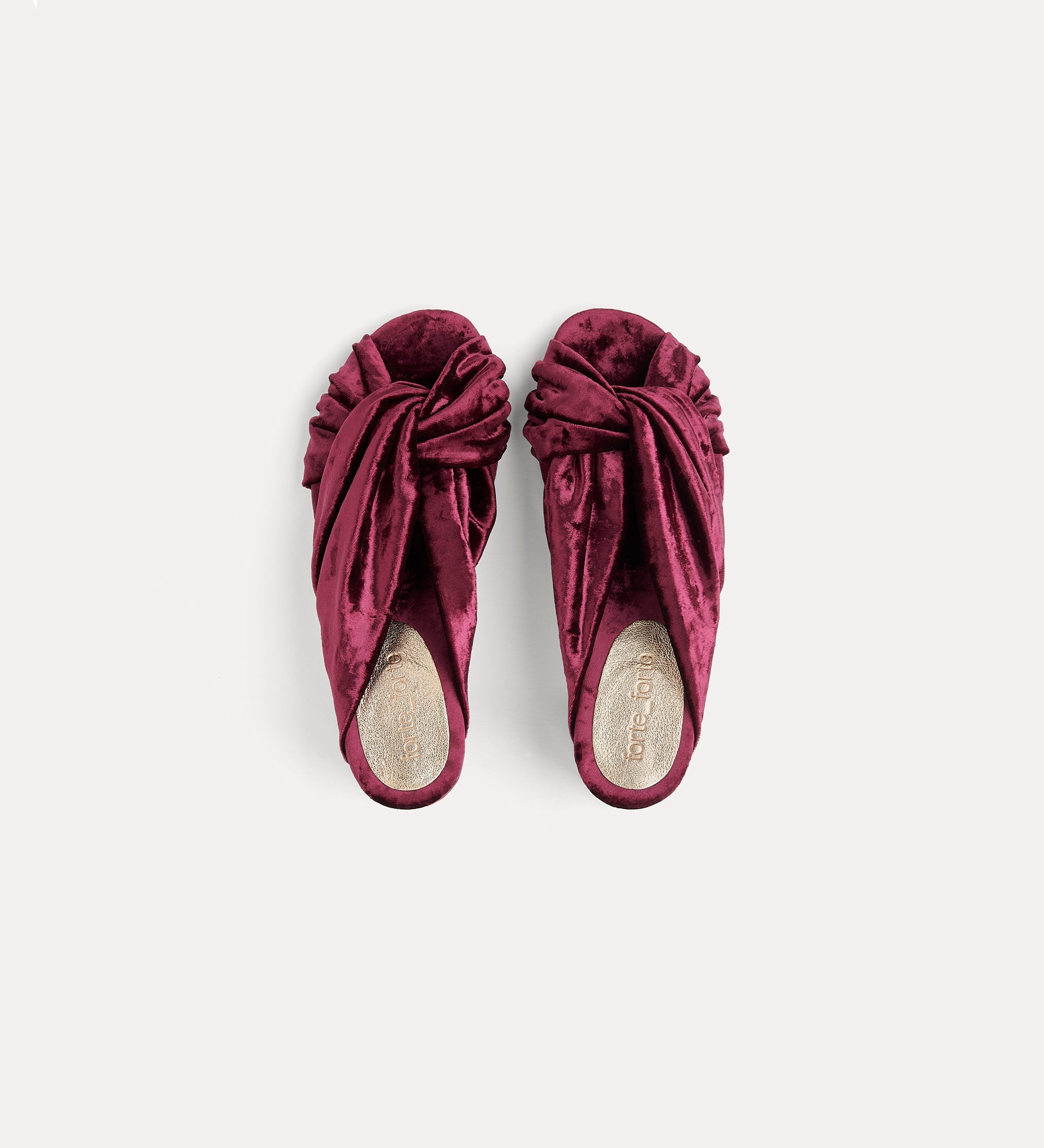 Forte scarpe velvet criss-cross sandals ruby sandali in velluto