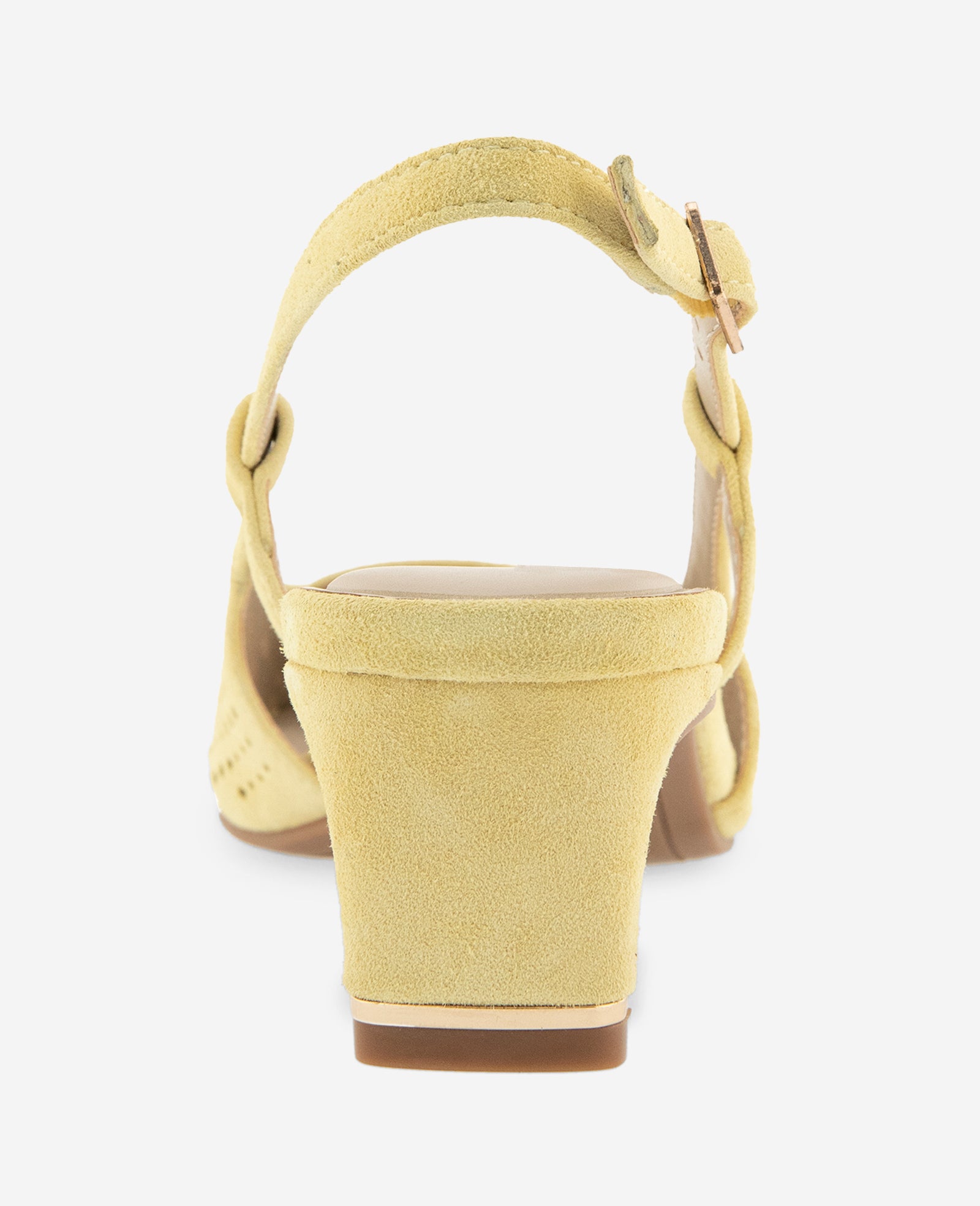 Kenneth Cole Reaction Shoes Marbella Perforated Suede Slingback Heel décolleté gialle in suede traforato