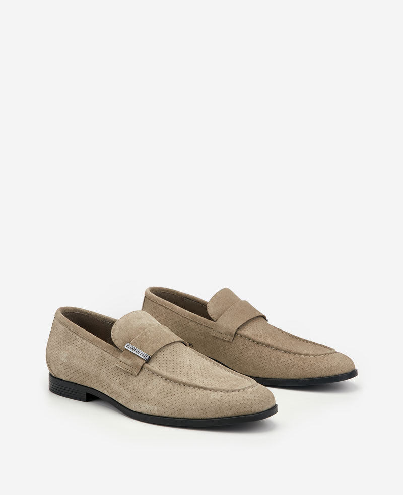 Kenneth Cole Reaction Shoes Sylvan Slip-on Loafer mocassini verde oliva scamosciati