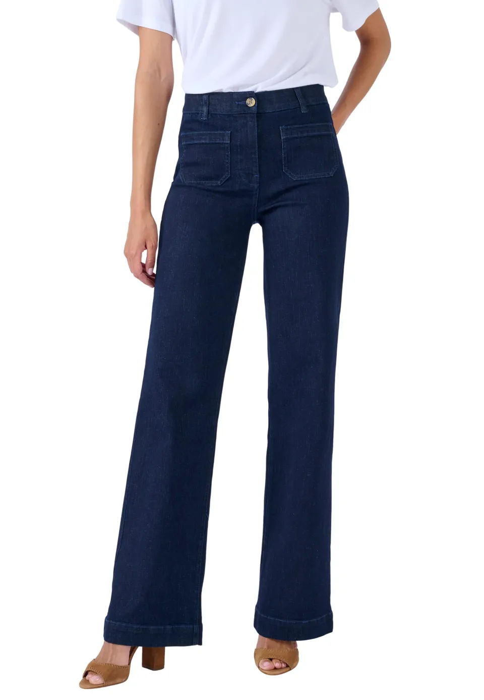 Damart Prêt-à-porter Jeans Grandi Tasche Placcato jeans donna taglie 54-56