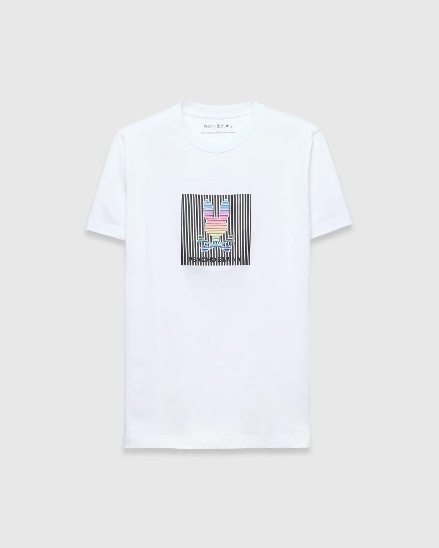 Psycho Bunny Men's Tees Langston Graphic Tee MT0200321 t-shirt bianca