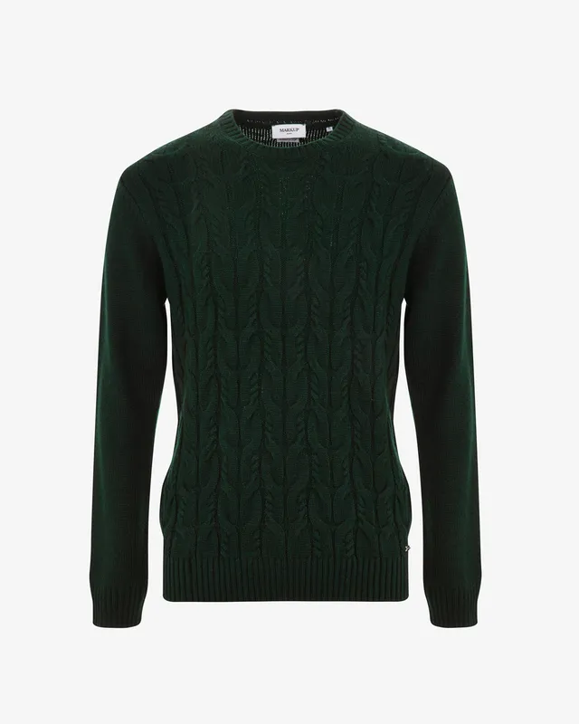 Markup Uomo Maglieria Maglia girocollo a trecce maglia