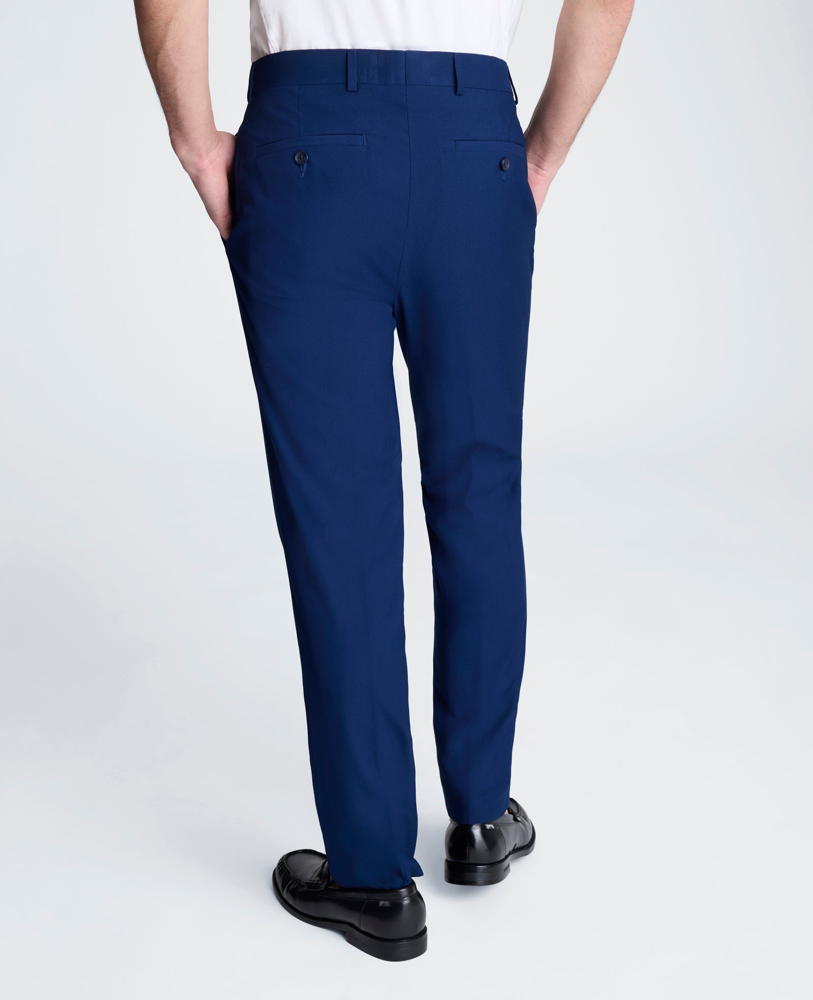 Kenneth Cole Reaction Clothing Stretch Suit Separate Pant pantaloni blu elasticizzati