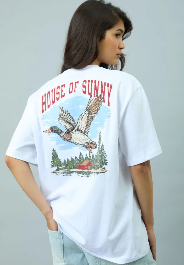 House Of Sunny Womens Tops Camp Tee t-shirt oversize in cotone