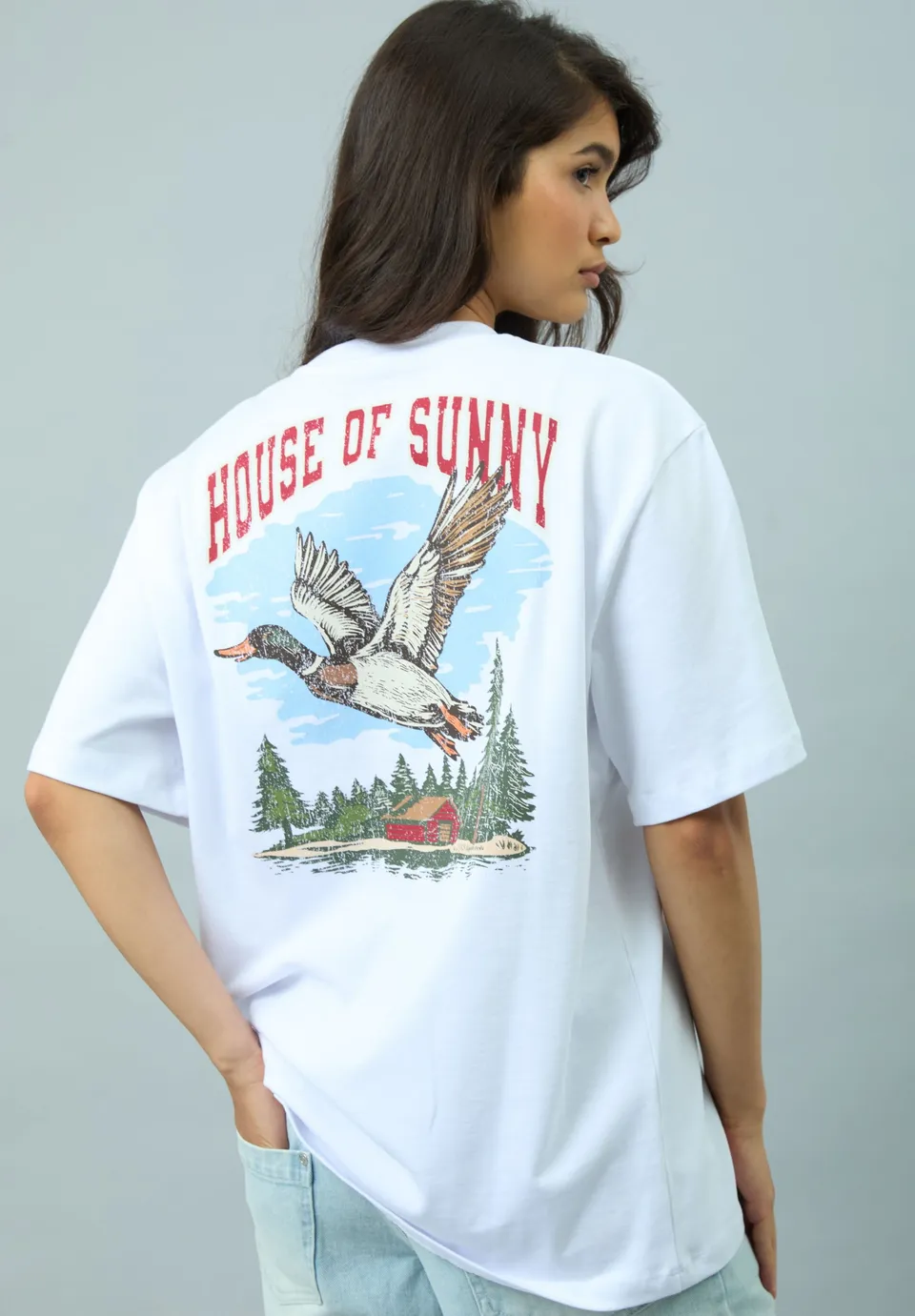 House Of Sunny Womens Tops Camp Tee t-shirt oversize in cotone