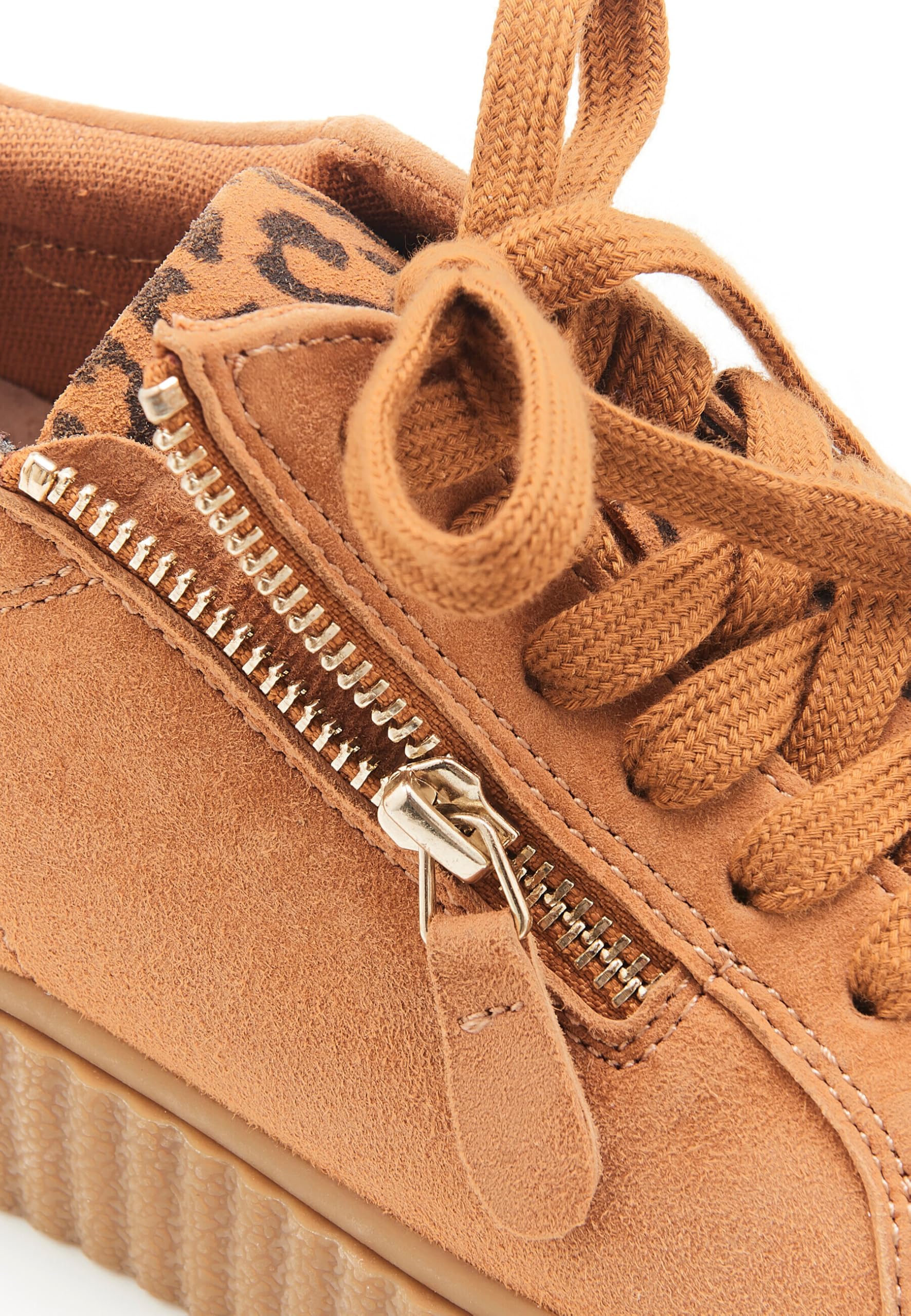 Damart Calzature Tennis Zeppe Amortyl donna albicocca in pelle