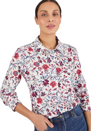 Damart Thermolactyl camicetta stampata 38-40 bianco ecrù floreale in maglia