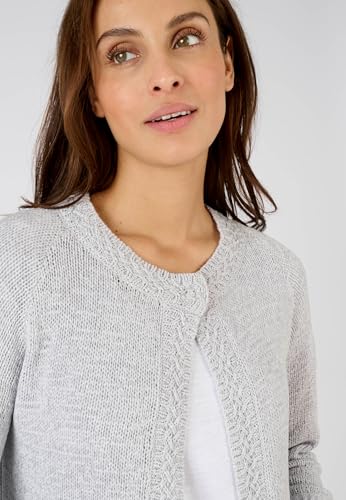 Damart Prêt-à-porter Gilet bolero Maglia Nastro Donna Grigio S maglia
