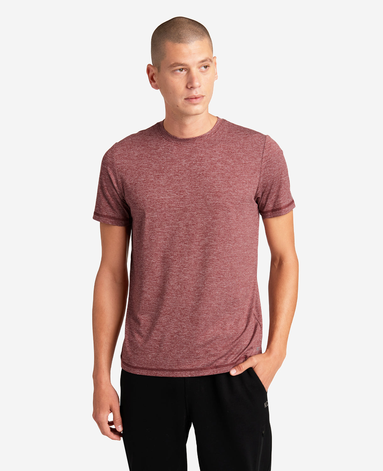 Kenneth Cole Reaction Essential Crew Neck Active Tee t-shirt bordeaux elasticizzata