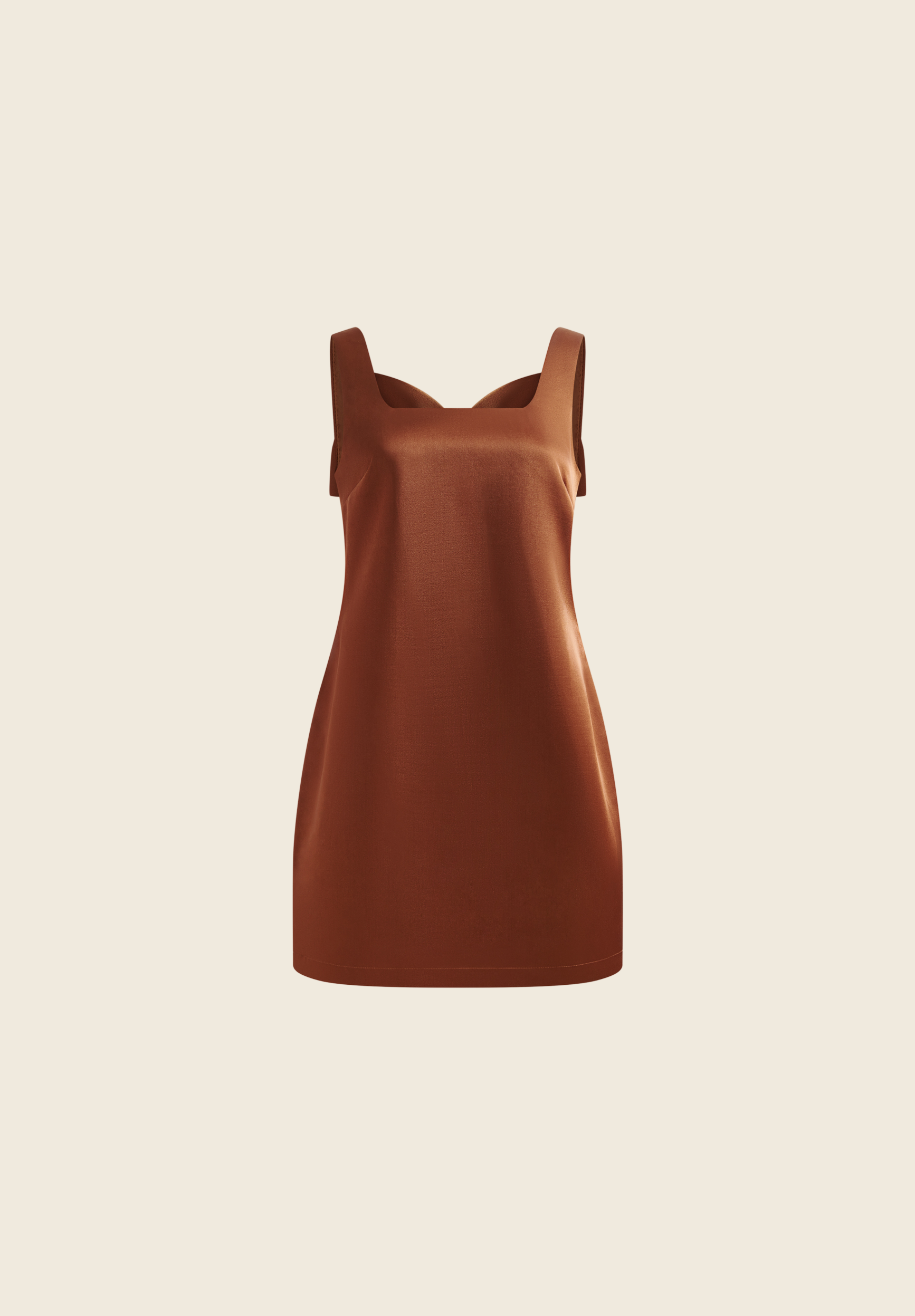 House Of Sunny Women's Dresses The Mini Satin Shift vestito mini marrone