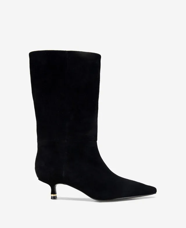 Kenneth Cole Reaction Shoes Meryl Suede Bootie stivaletto nero in camoscio