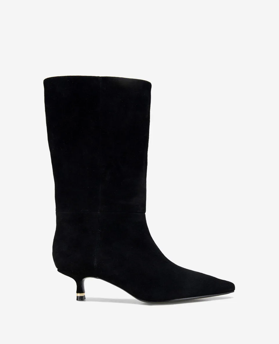 Kenneth Cole Reaction Shoes Meryl Suede Bootie stivaletto nero in camoscio