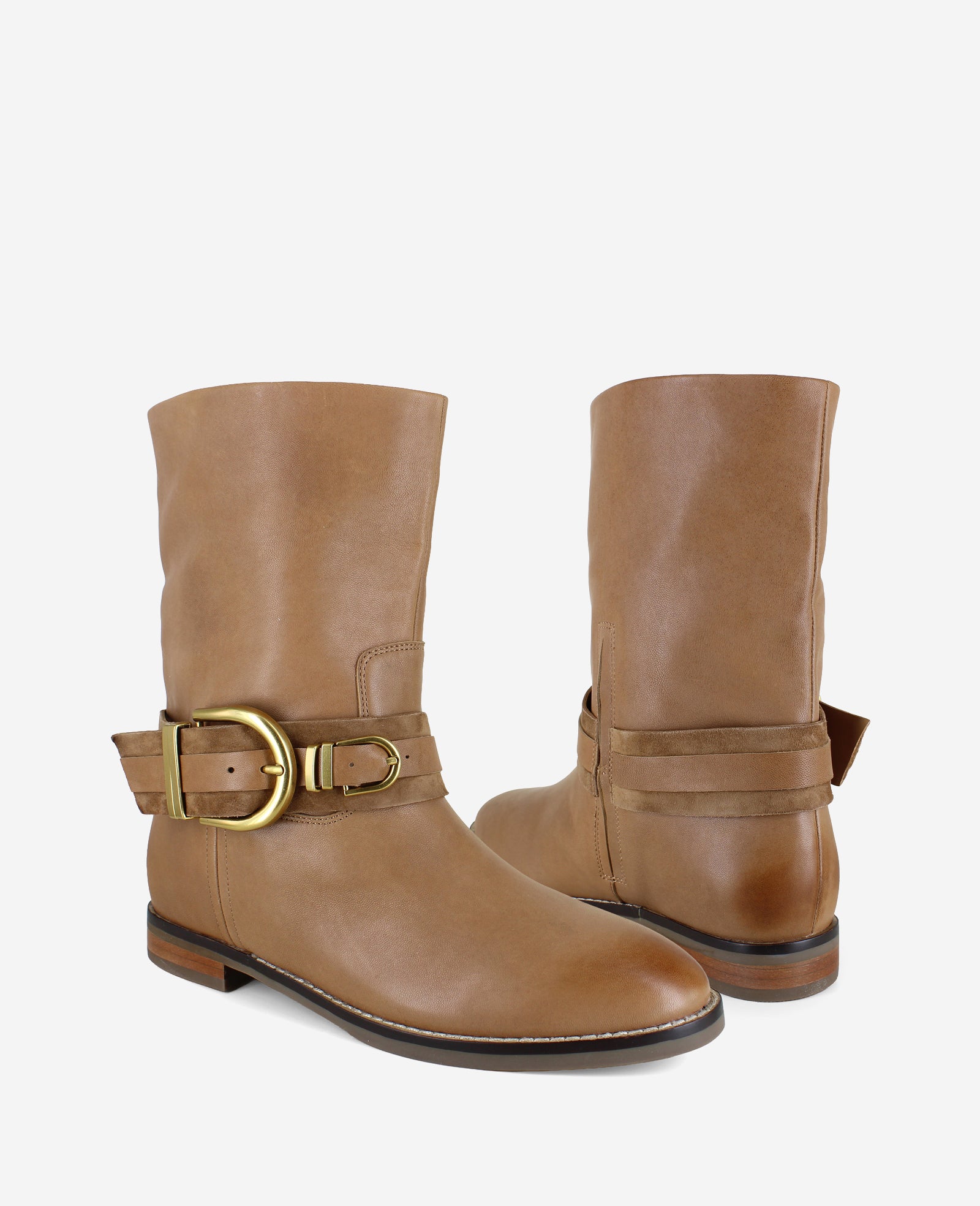 Kenneth Cole Reaction Shoes Nico Leather Boot stivali in pelle tan