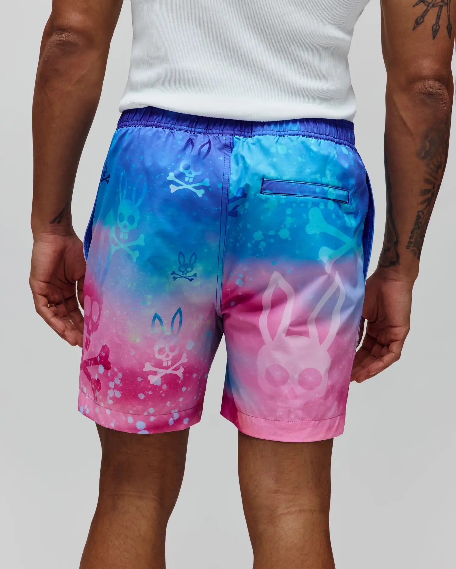 Psycho Bunny Men's Swimwear Caspian Swim Trunk 6" costume Begonia Pink XXS-XXXL asciugatura rapida