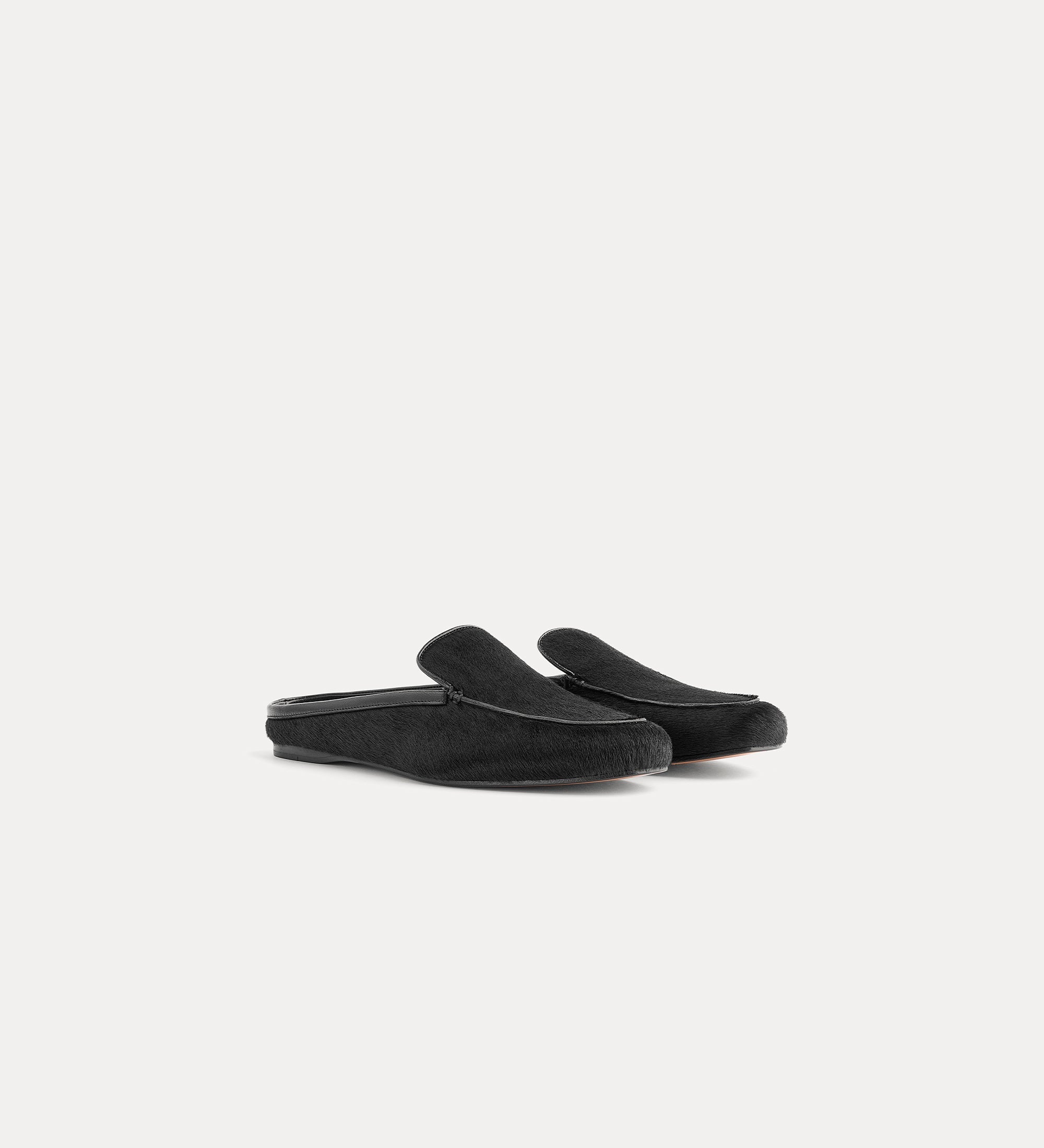 Forte scarpe sabot loafer in pony skin neri