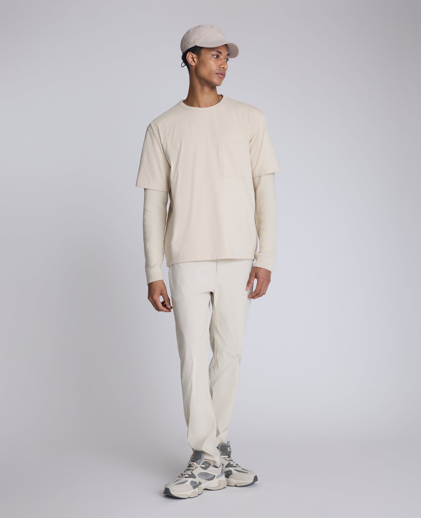 Kenneth Cole Reaction Clothing Oversized Tee maglietta oversize avorio