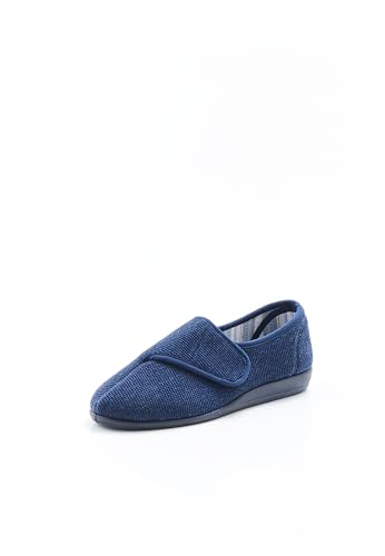 Damart Calzature Pantofole in maglia goffrata con graffi donna blu marino 36 EU