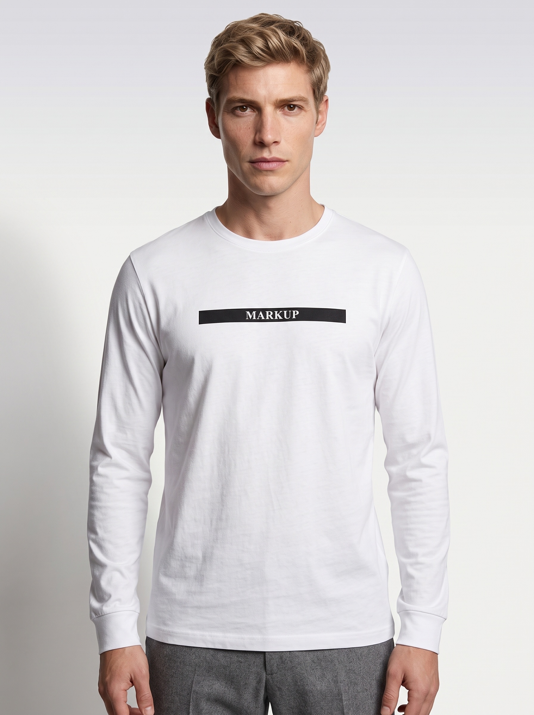 Markup Uomo Felpe & T-shirt T-Shirt Manica Lunga con Logo