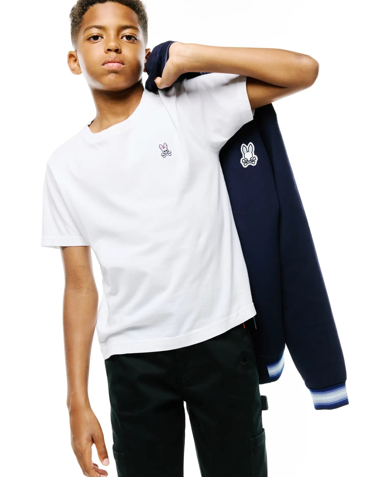 Psycho Bunny Kids Outerwear Jaydon Track Jacket KT0500094 giacca 423 Baritone Blue