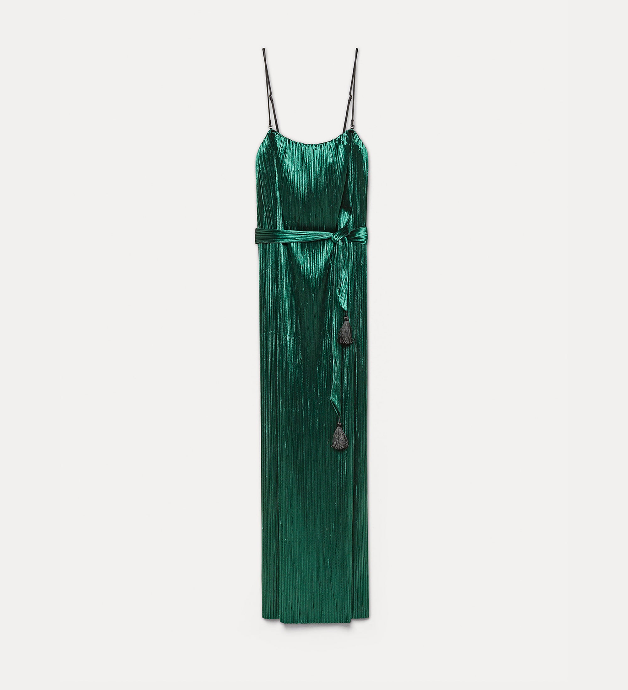Forte abiti Plissé Column Dress abito jade in jersey effetto velluto