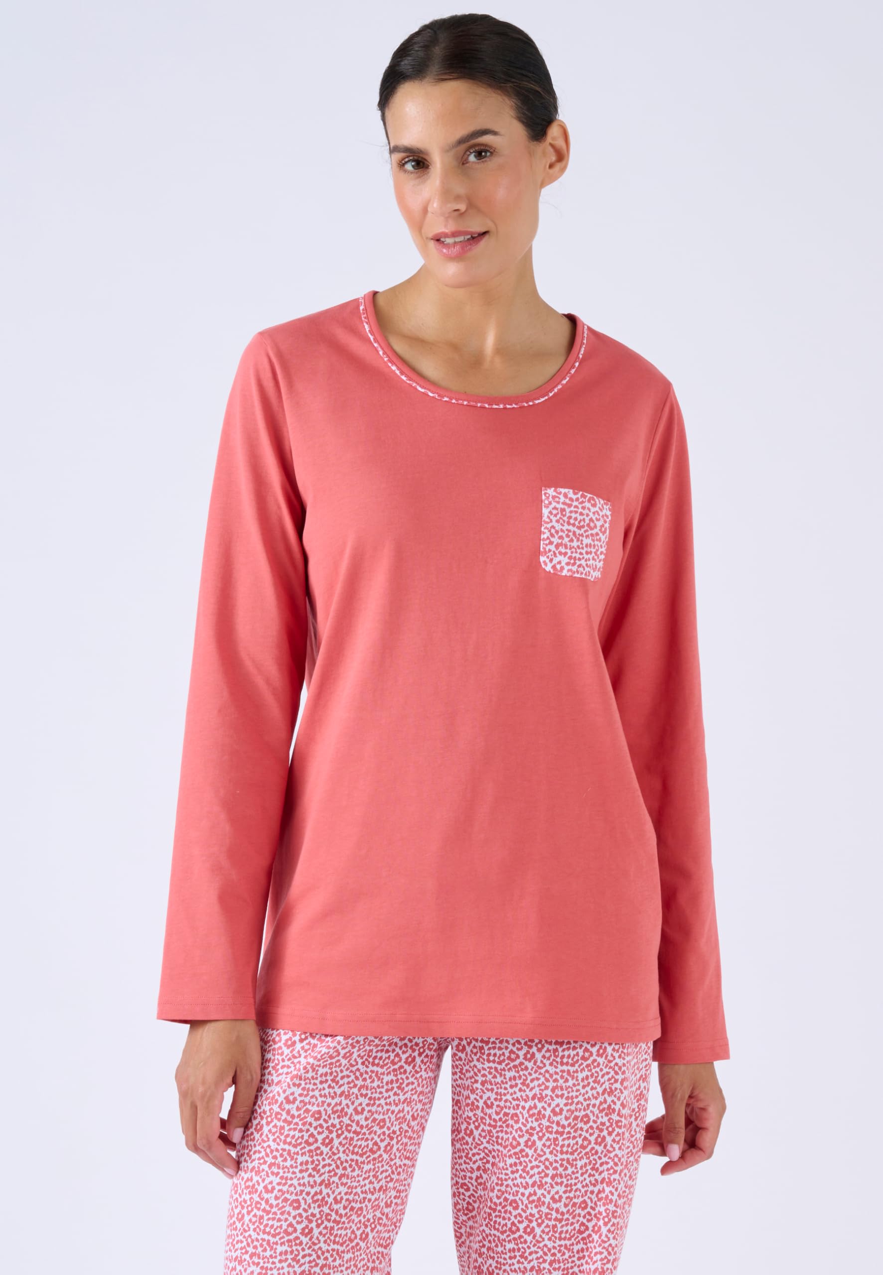 Damart Homewear Pigiama in puro cotone donna rosa animale