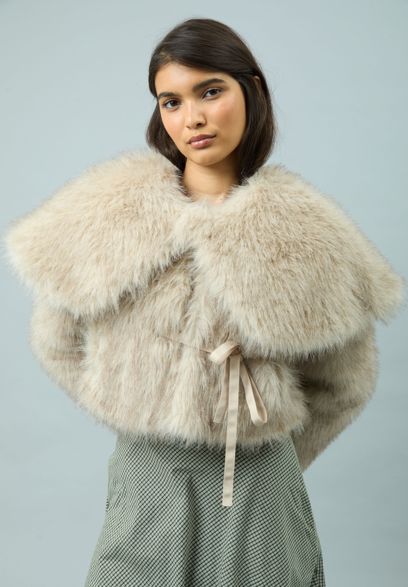 House Of Sunny Women's Jackets GAIA FUR MULTIWAY JACKET giacca crema in ecopelliccia
