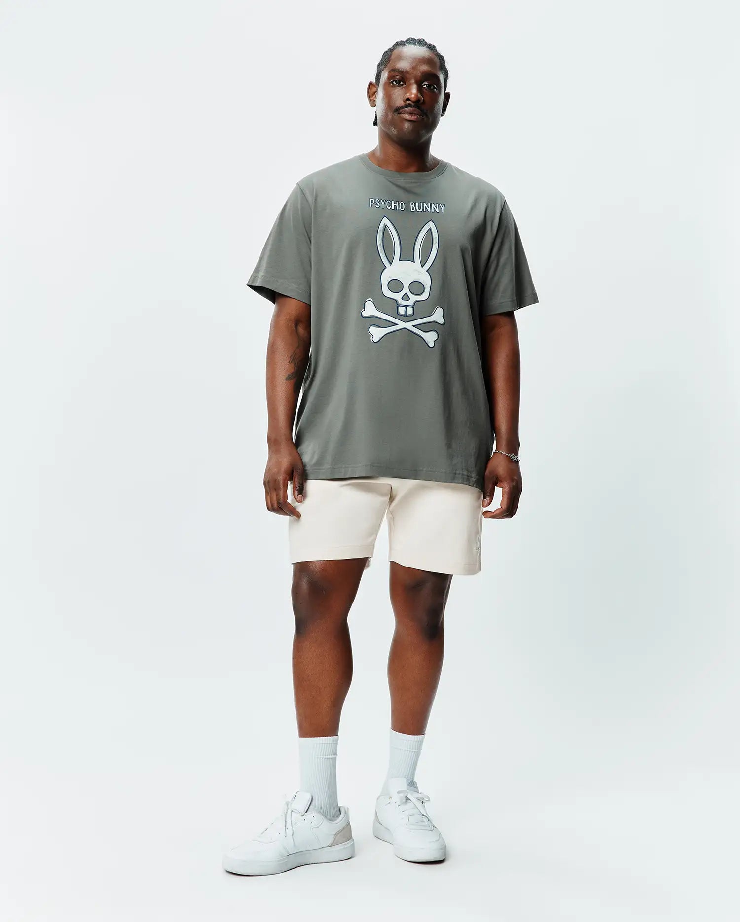 Psycho Bunny Big & Tall Adler Graphic Tee maglietta verde cotone Pima