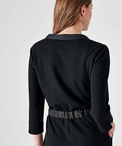 Damart Prêt-à-porter tuta pantaloni donna dettagli satinati nera 52