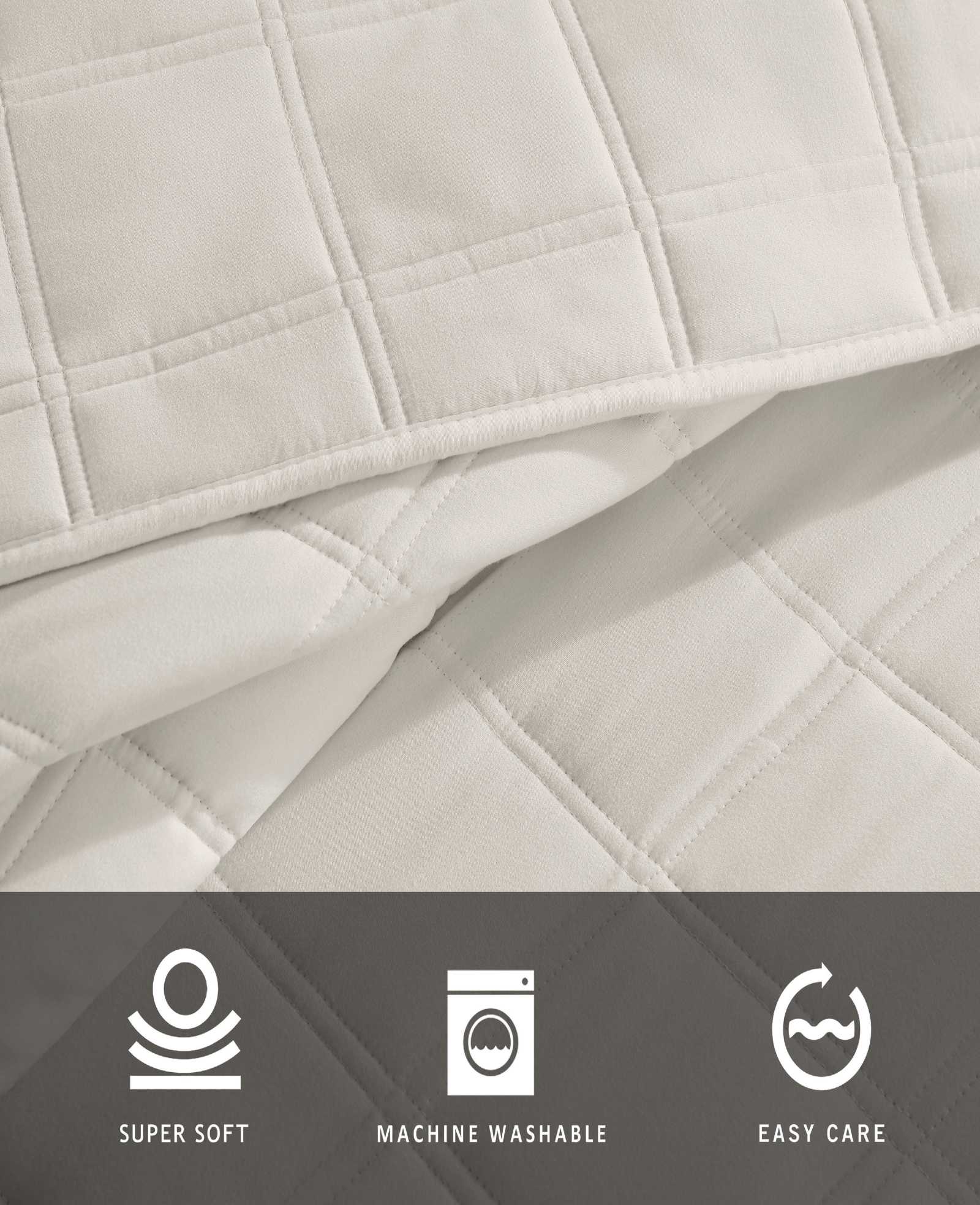 Kenneth Cole Reaction Home & Bedding Stonewashed Quilt Set set trapunta beige in poliestere leggero
