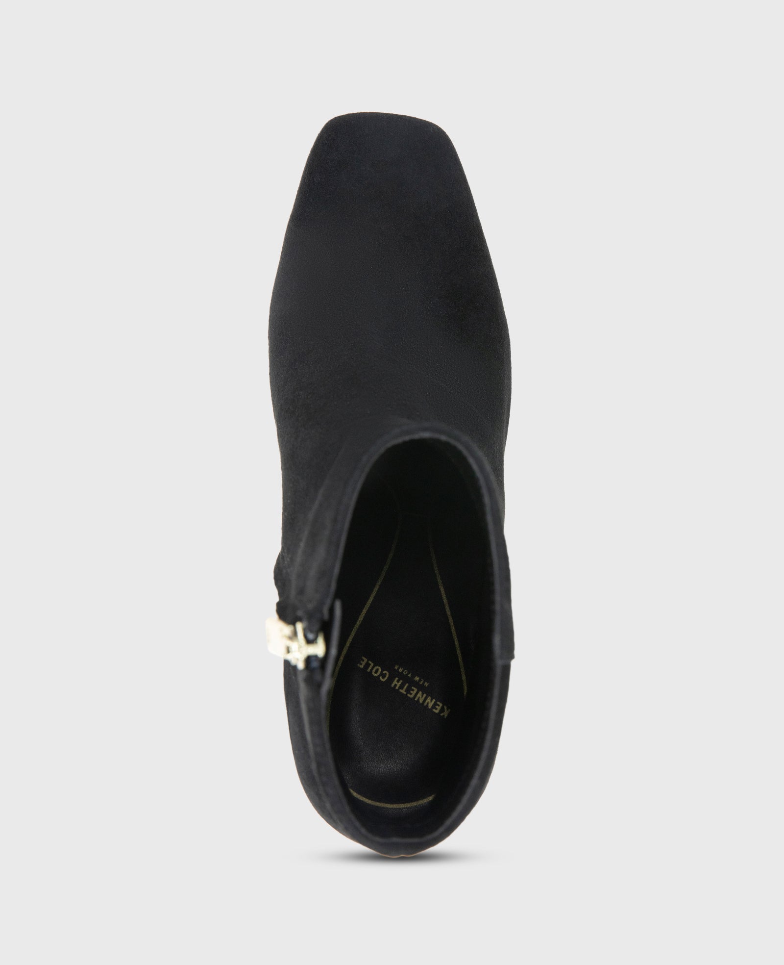 Kenneth Cole Reaction Shoes Grizelda Suede Heel Boot stivaletto nero tacco 7,1 cm