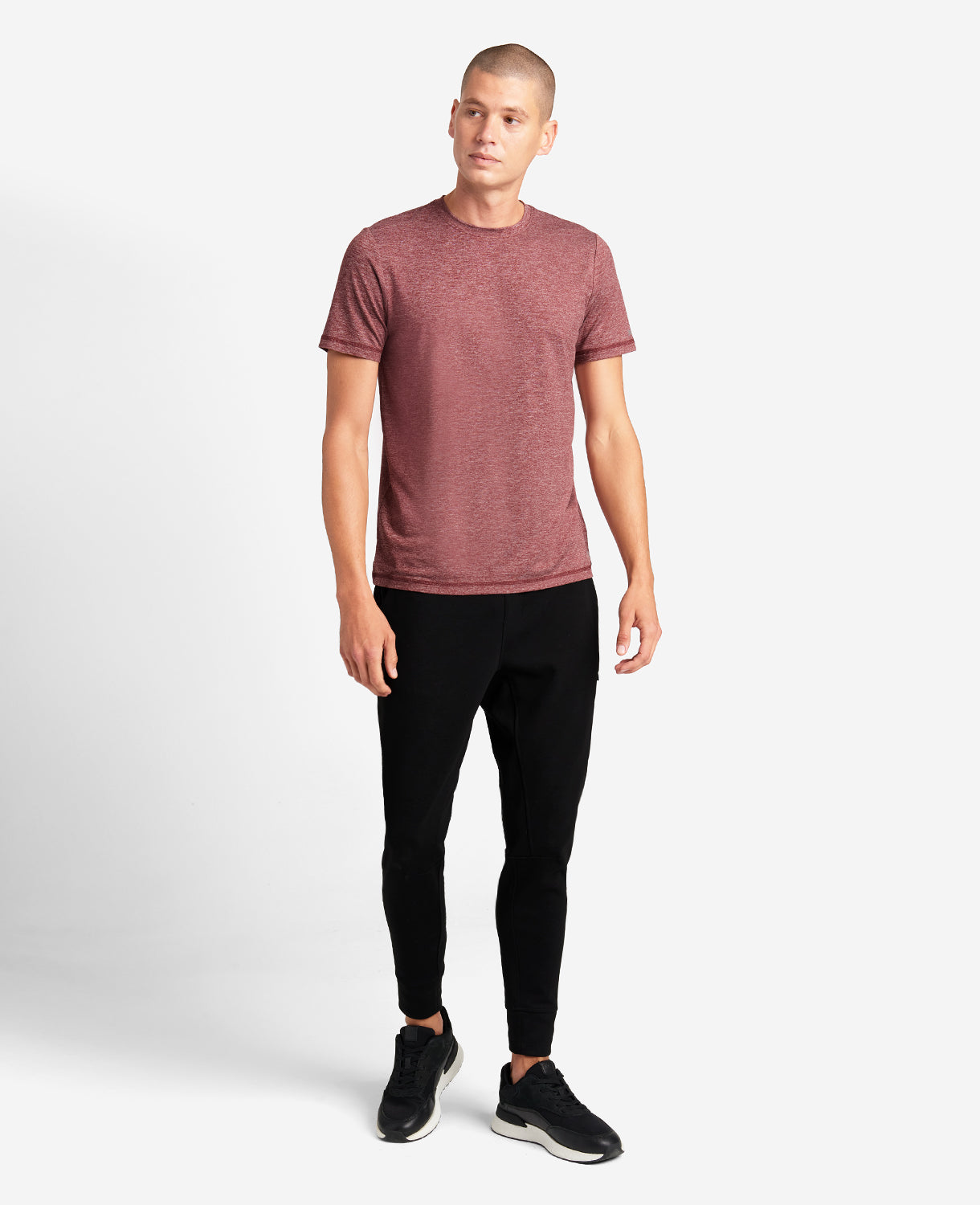 Kenneth Cole Reaction Essential Crew Neck Active Tee t-shirt bordeaux elasticizzata
