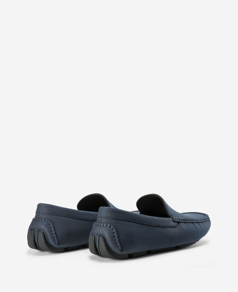 Kenneth Cole Reaction Shoes Scanlin Driving Loafer mocassini blu navy in finta camoscio
