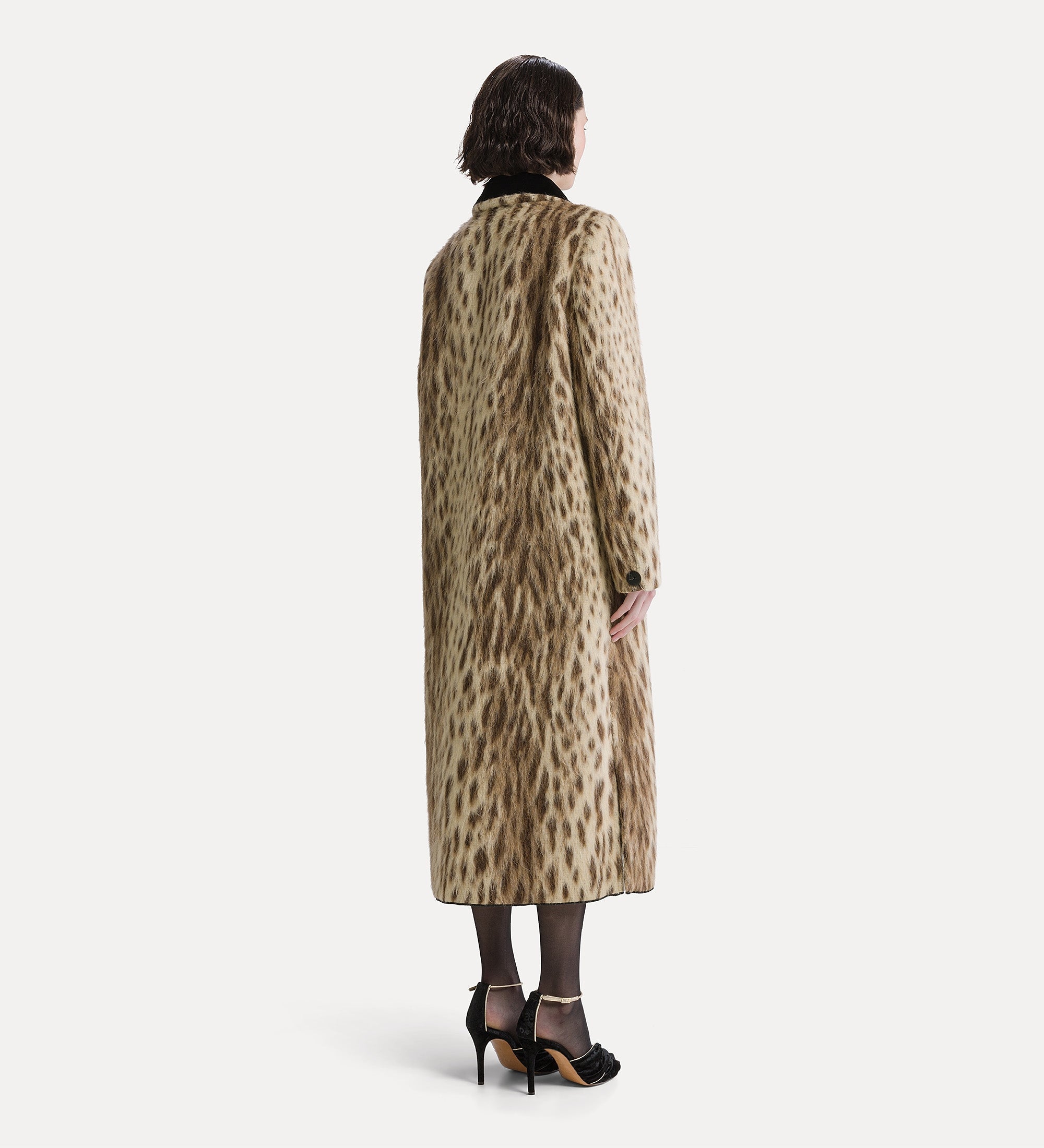 Forte capispalla e kimono Cappotto Royal Leopard giallo oro