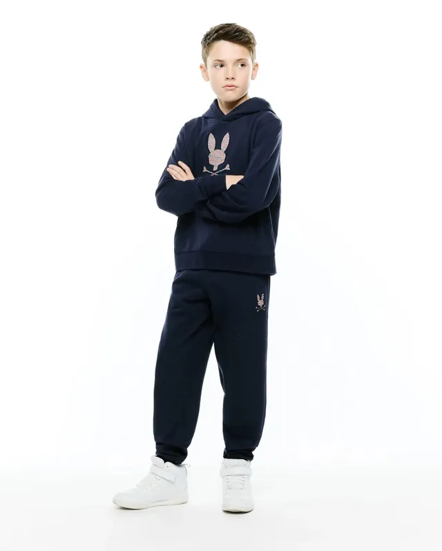 Psycho Bunny Kids Bottoms Darcy Sweatpants pantaloni tuta blu 423, cotone