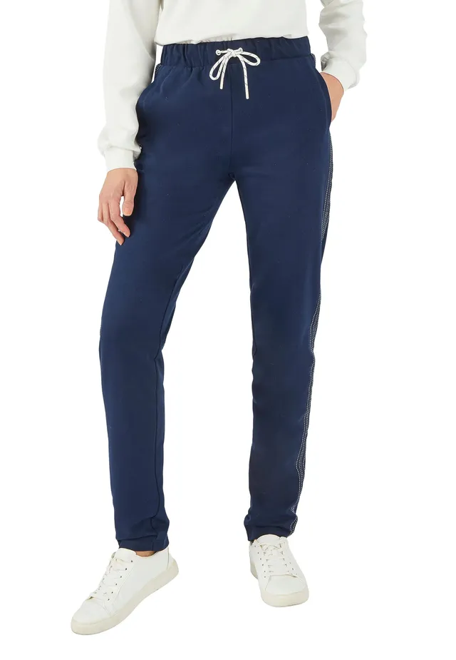 Damart Prêt-à-porter Pantaloni da jogging da donna jogger marrone beige melange taglia 40