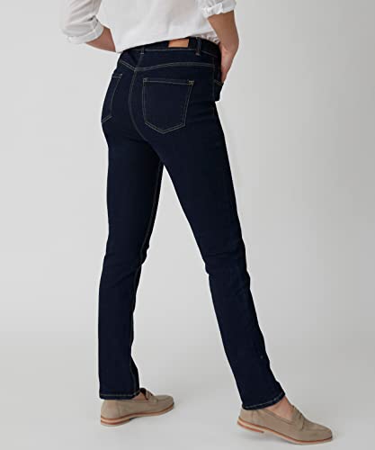 Damart Prêt-à-porter Slim Vita Alta da donna jeans aderenti blu denim scuro 52