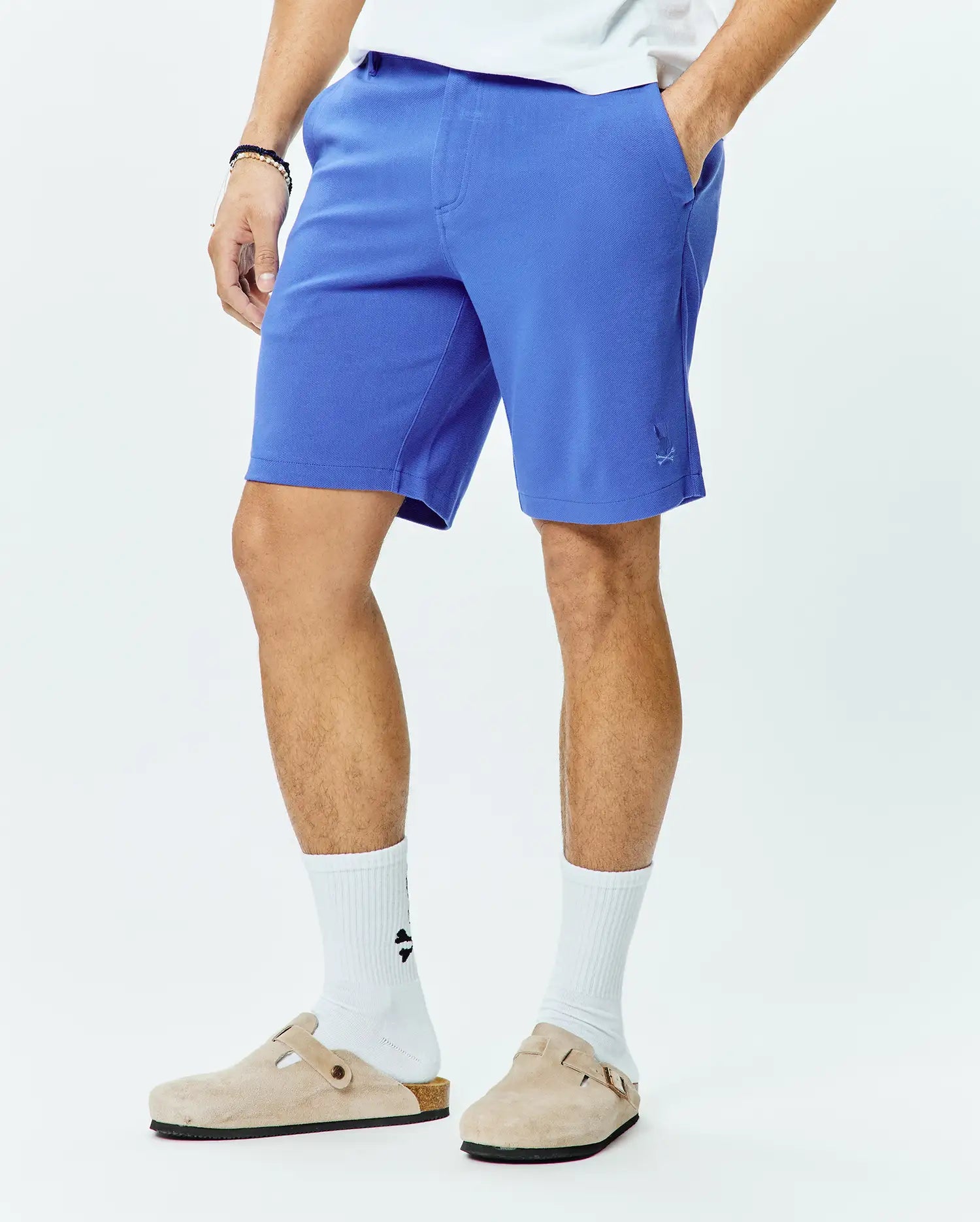 Psycho Bunny Shiro Twill Short 8 1/2" MB0700033 bermuda Amparo Blue 426 in viscosa