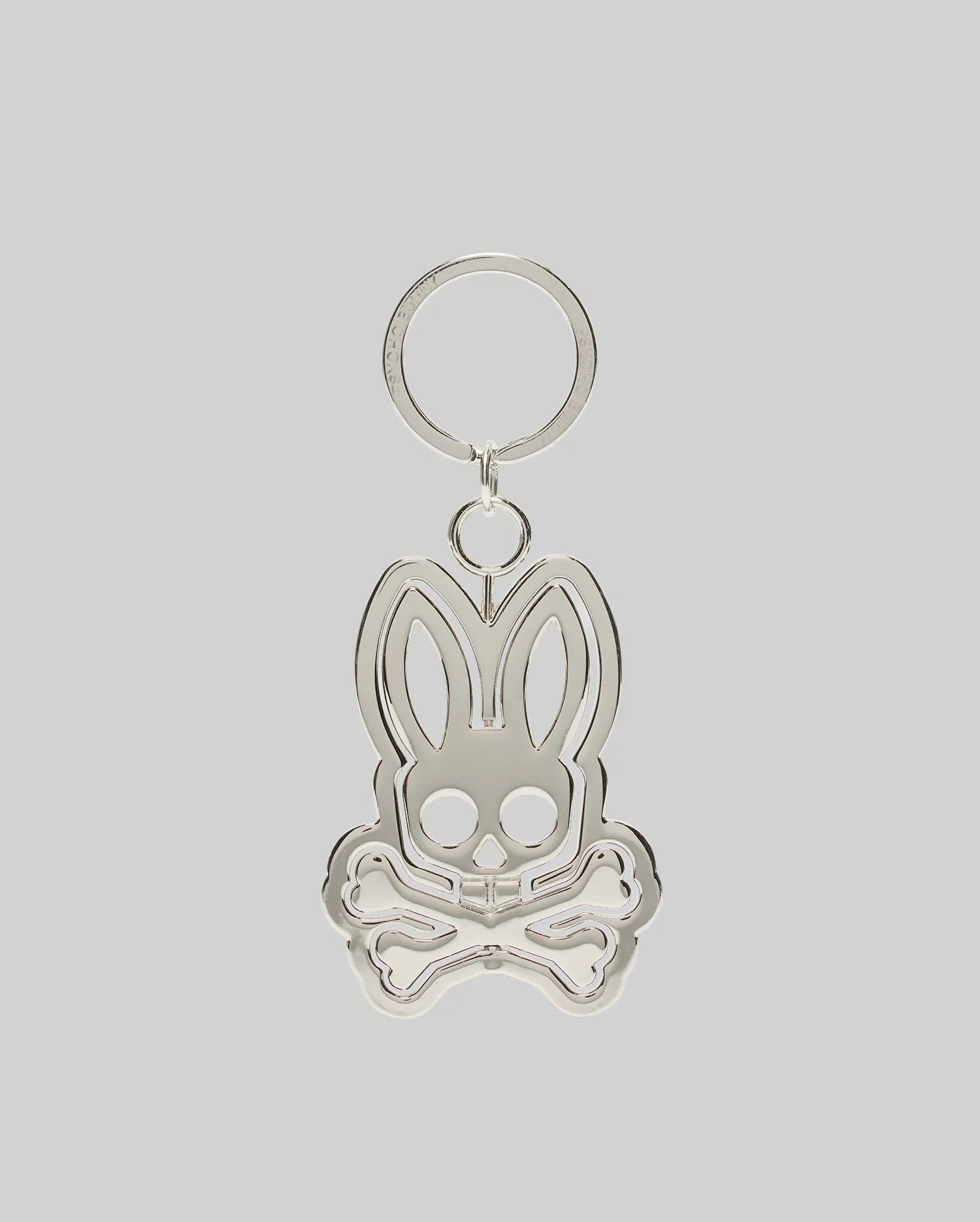 Psycho Bunny Accessories Spinning Bunny Keychain MO2400049 portachiavi argento