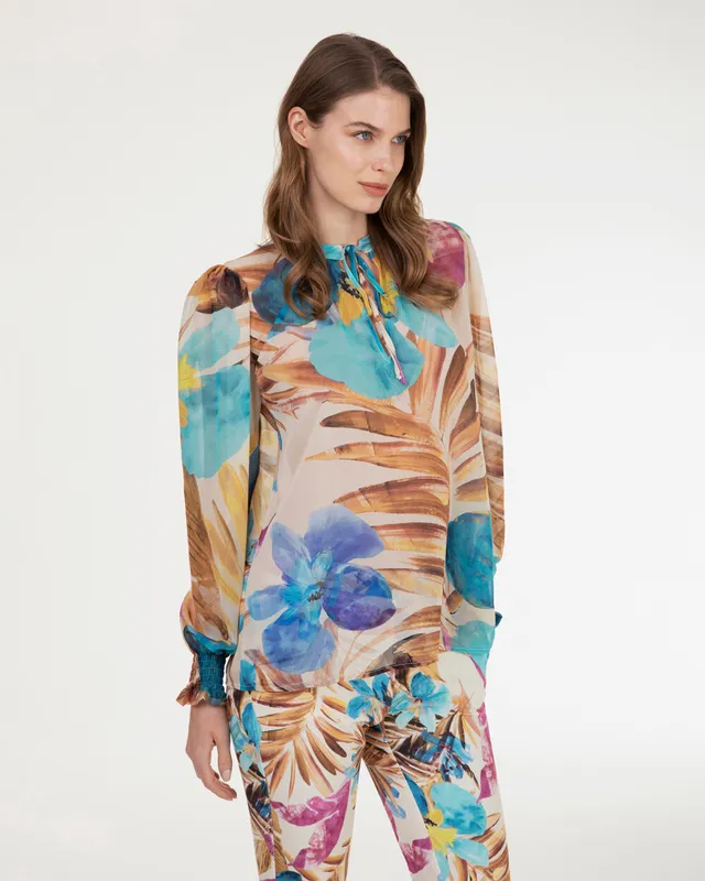 Markup Donna Camicie & Bluse Blusa georgette stampa fiori blusa