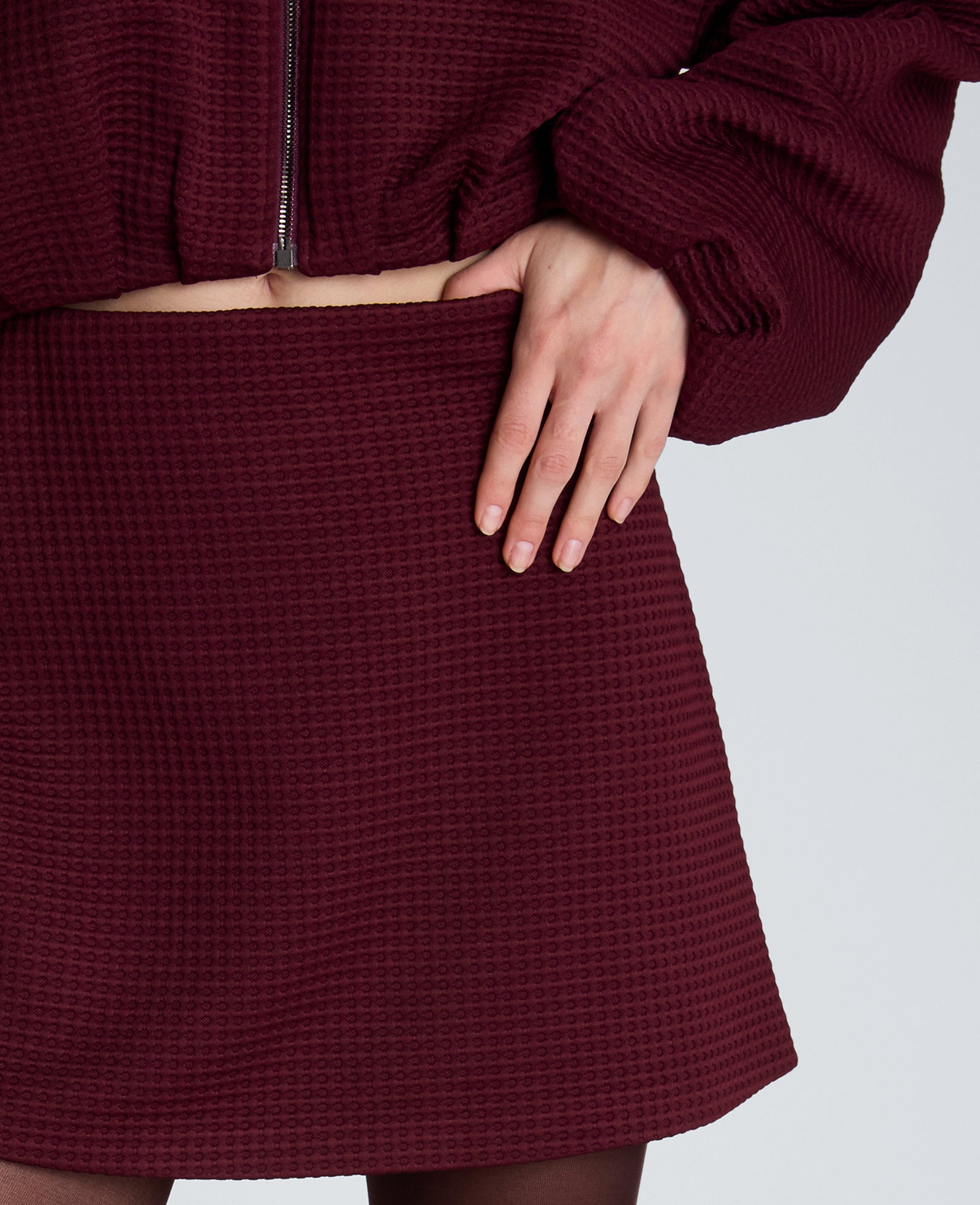 Kenneth Cole Reaction Pull On A-Line Mini Skirt gonna mini rosso scuba